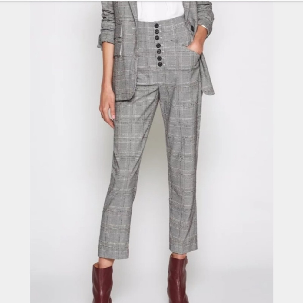 Joie Plaid Slacks